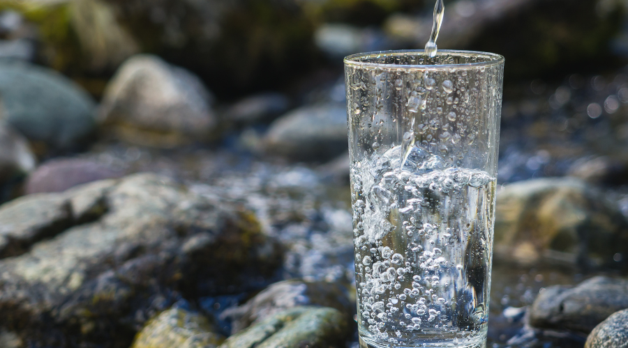 healing nature of water - water in a glass