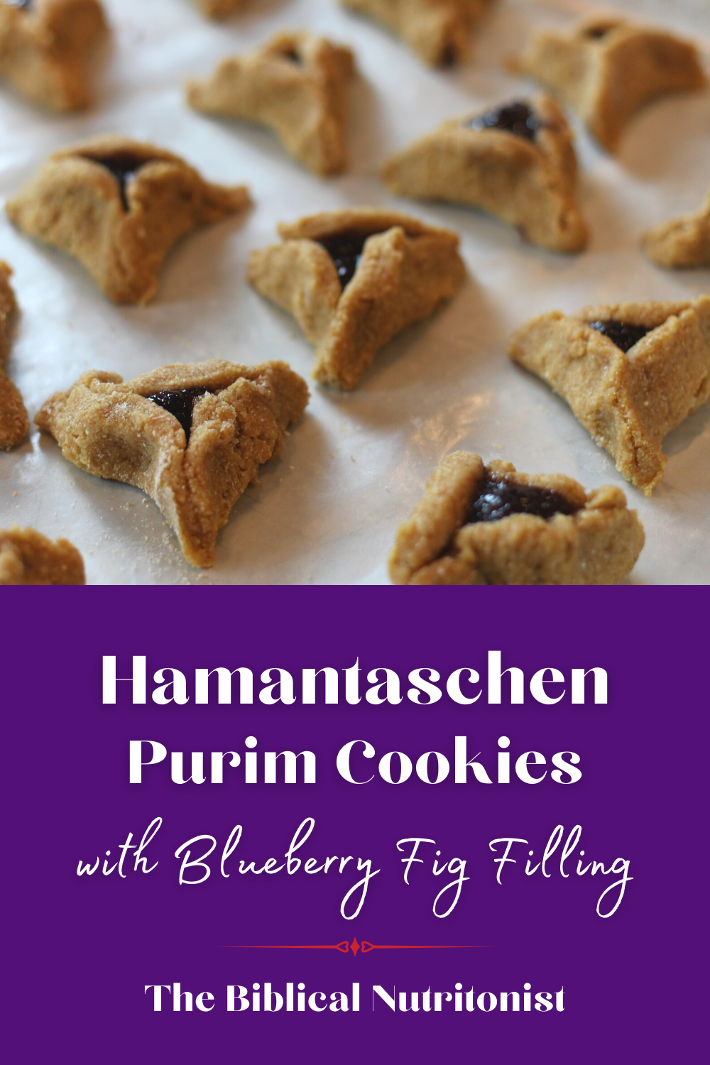 Hamantaschen Purim Cookies with Blueberry Fig Filling