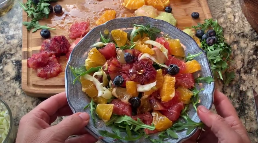 Immune Boosting Citrus Salad with Honey Dressing-image