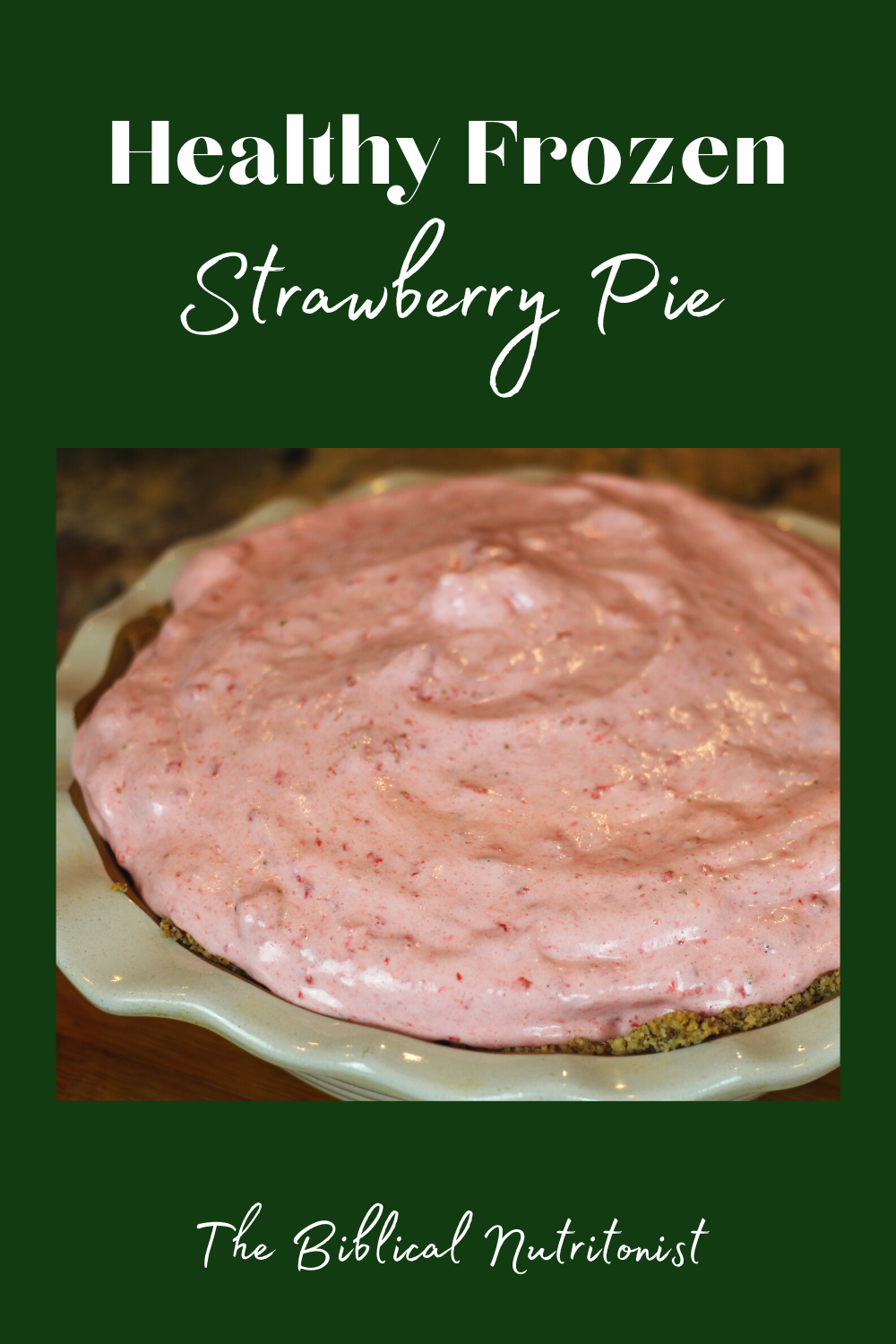 Healthy Frozen Strawberry Pie
