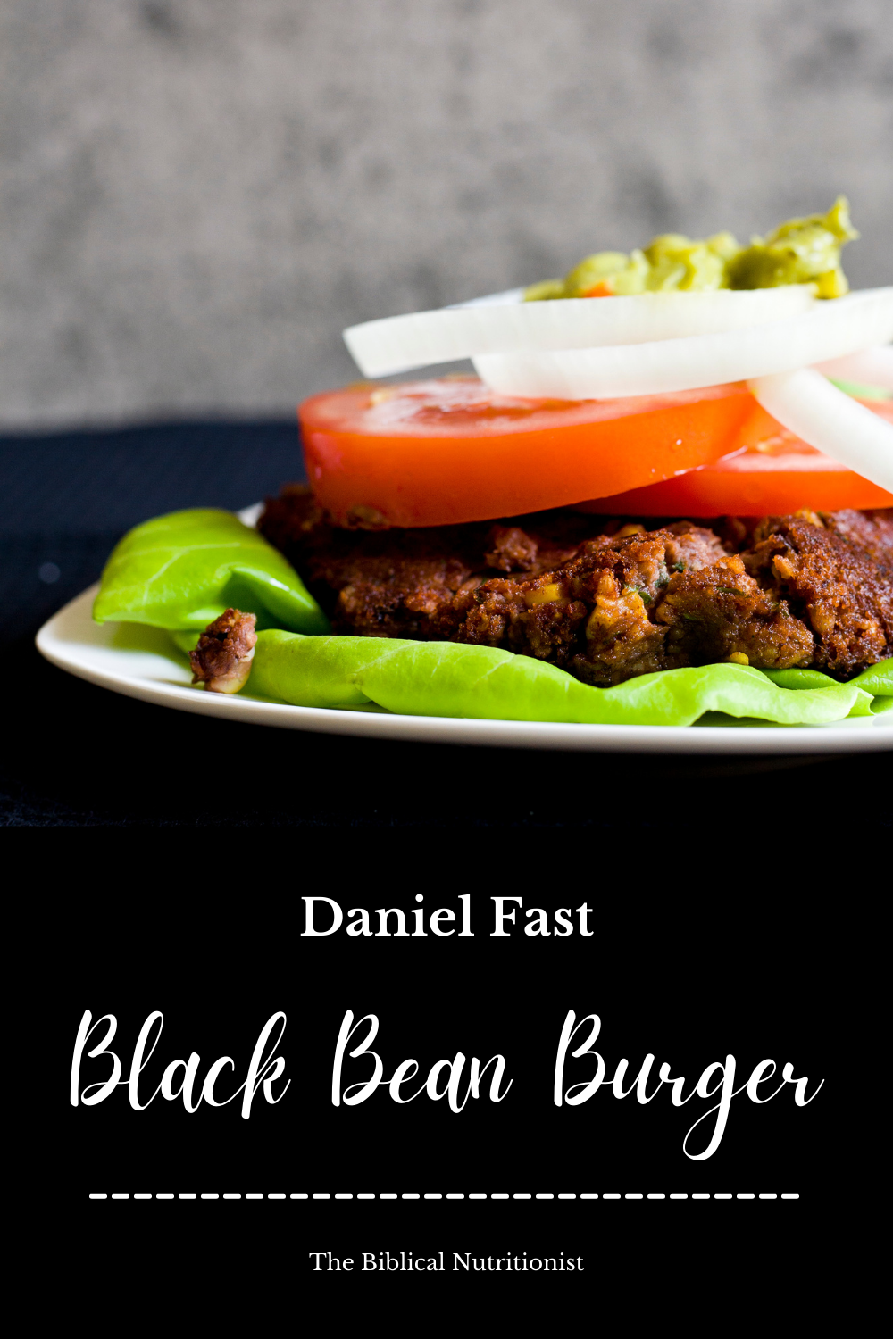Daniel Fast Black Bean Burger