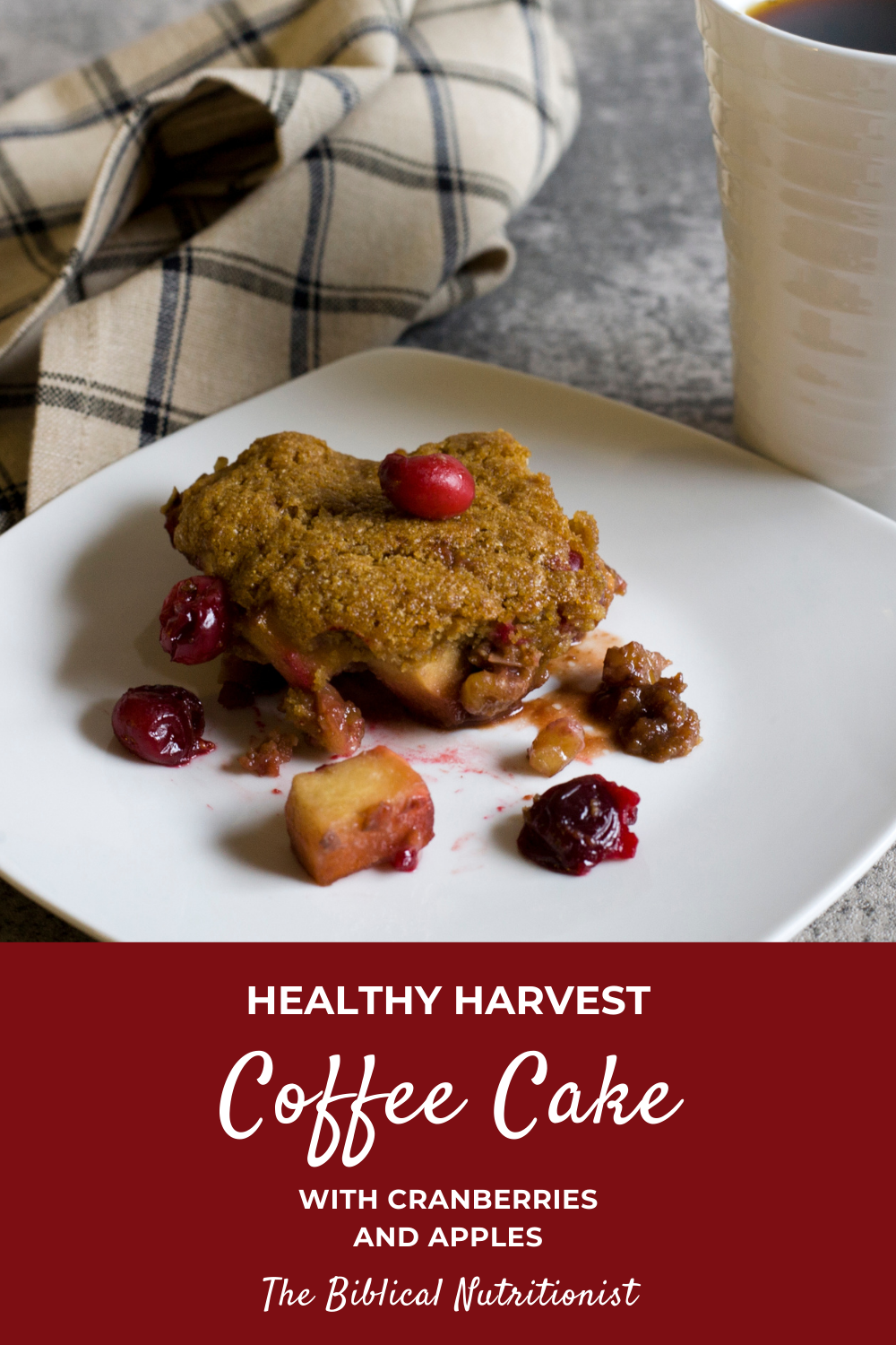 Harvest Coffee Cake with Cranberries and Apples