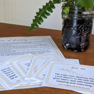 Fasting Memory Verse Cards