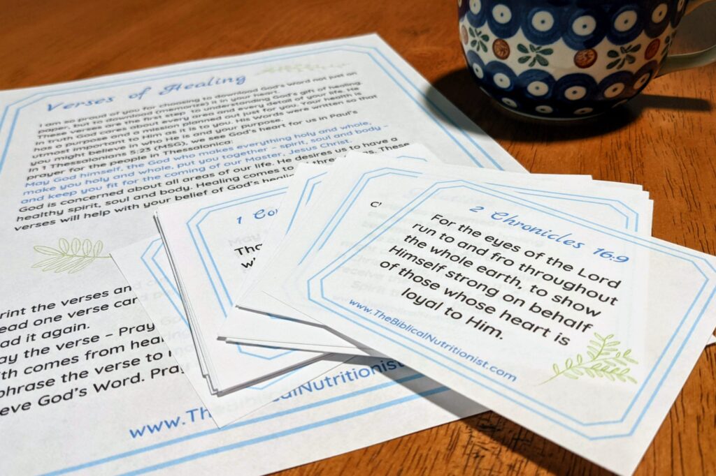 Healing Memory Verse Cards - The Biblical Nutritionist