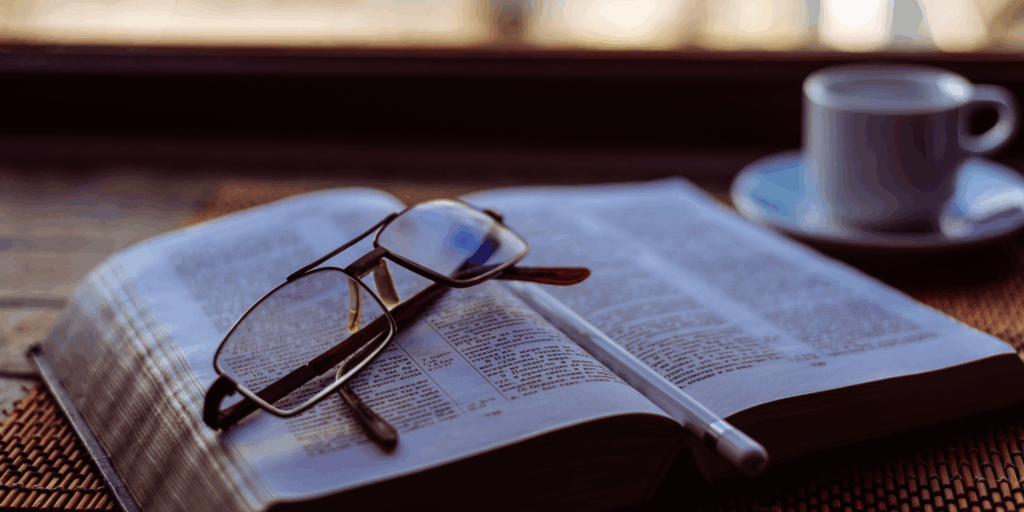Bible with Glasses