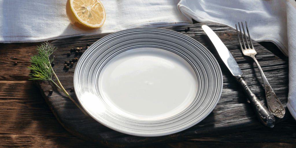 Christian Fasting Empty Plate