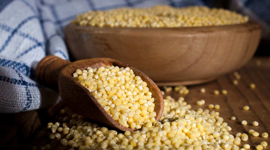 millet whole grains waiting to be baked into a delicious loaf of sourdough